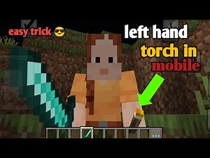 How to Hold Torch in Left Hand in Minecraft PE 😱 | Mobile Only
