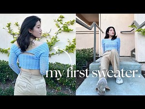 i crocheted my first sweater ever (in 4 days!) | crochet vlog