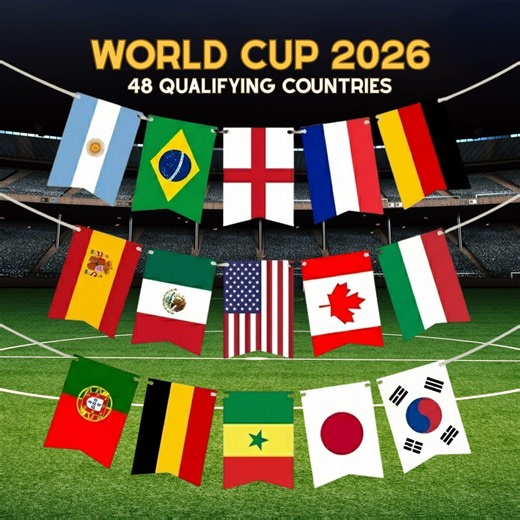 World Cup 2026 Flag Banner Printable | 48 Countries Football Party Bunting Digital Download Print - Etsy UK