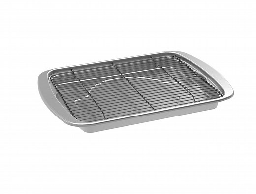 Nordic Ware Naturals 13" x 17" Aluminum Oven Bacon Baking Pan with Nesting Crisping Rack