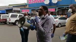 City of uMhlathuze Councillor Zondi loudhailing today at Richards Bay Taxi Rank on COVID-19 | uMhlathuze Municipality