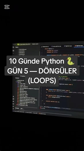 🐍 GÜN 5 — DÖNGÜLER (LOOPS) #software #coding #python #programming #engineering