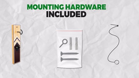 SWOOC Games – Hook & Ring Toss Game for Adults (Chevron Stained) All Weather w/Bottle Opener Magnetic Catch Easy Setup Includes 5+ On A String and Bar Games, Brown