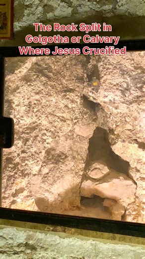 The Rock Split in Golgotha or Calvary, Underneath where Jesus Crucified | Visit Israel From Your Home