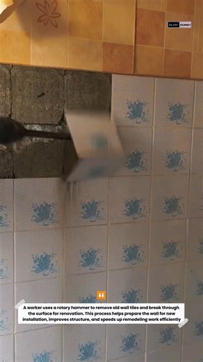 Power Tool Tile Removal — Satisfying Wall Demolition & Renovation
