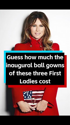 Guess how much the inaugural ball gowns of these three First Ladies costusaMichelleObamaMelaniaTrumpJillBidenFirstLadycelebrity fyp | Bigggg smart
