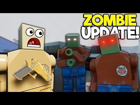 We Try the NEW Zombie Mode Update! - Brick Rigs Multiplayer Lego Gameplay