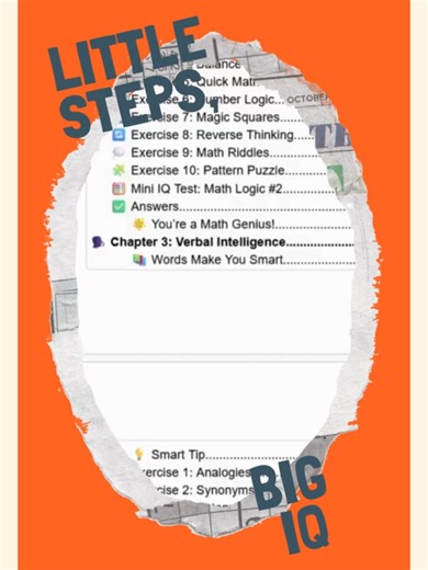 Little steps… big IQ 🧠 Fun practice for kids who have an IQ or gifted test coming up. Quick puzzles, zero stress, just 10 minutes a day. Grab “IQ Test Prep for Kids – Volume 1” paperback on Amazon - link first comment #iqtestforkids #giftedandtalentedbook #cogattestprep #braintest #giftedkids #braingamesforkids #homeschoolmom #homeschoolingmoms #testprep #printableworksheet #testpreparation
