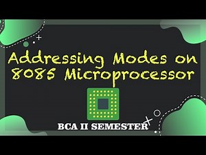 Addressing Modes on 8085 Microprocessor - | Fully Explained with Summary Notes |