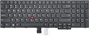 ANTWELON Replacement Laptop Keyboard for Lenovo ThinkPad E570 E570C E575, with Frame Pointer No Backlight US Layout