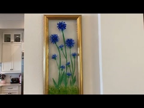 # 178 USING UV RESIN TO MAKE 3 DIMENSIONAL FLOWERS, GLASS ON GLASS STAINED GLASS BROKEN GLASS ART