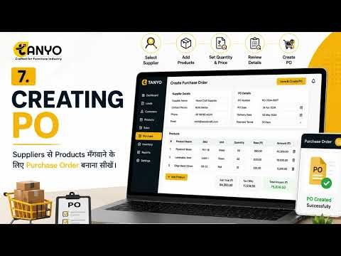 How to Create a Purchase Order in Tanyo | Step-by-Step Tutorial