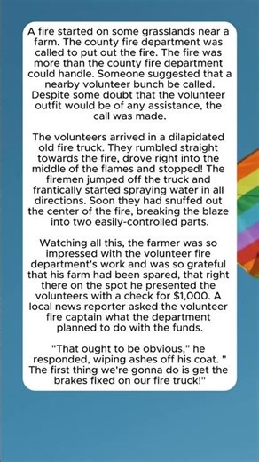 The Volunteer Fire Brigade #firejokes #funny #storyjokes #farmhumor #lol