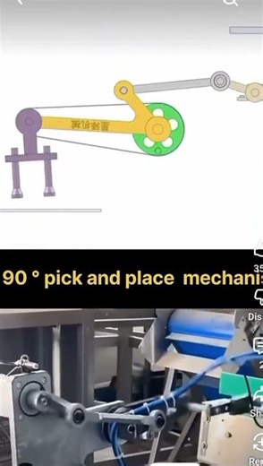 90 degree pic and place mechanism