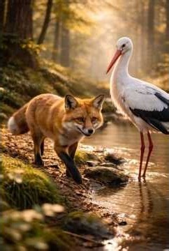 The fox tried to deceive… but the stork taught him a powerful lesson.#moralstory #tamil #funny #cat