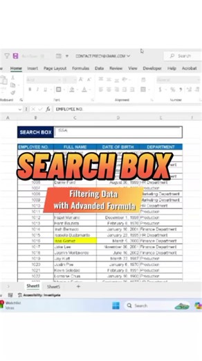 Advanced Excel Search Box Tutorial for Efficient Data Filtering