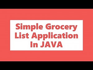 Simple Grocery List Application in JAVA