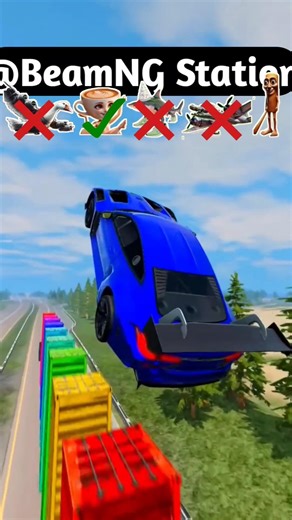 Beamng Drive Jump Challenge X Italian Brainrot Funk 🔥😂 #shorts
