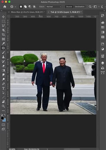 Shall I make this an NFT? #photoshop #trump #kimjongeun #tutorial