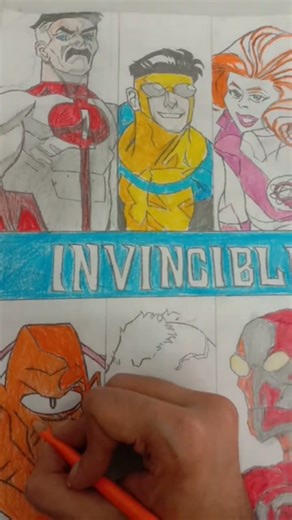 Invincible characters sketch (In Process) #invincible #omniman #atomeve #allenthealien