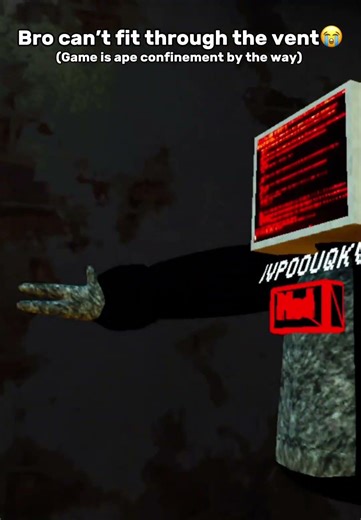 Bro can’t fit through the vents😭￼ #ApeConfinement