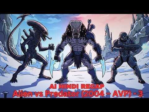 Alien vs Predator 3 | Full Story Explained in Hindi | AI Cartoon Images + Hindi Voice Over | recap