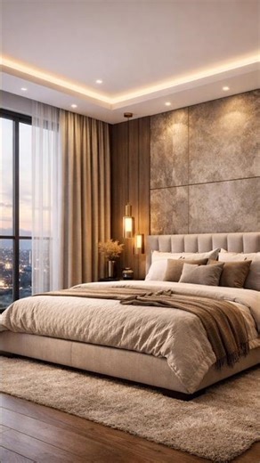 Modern Luxury Bedroom Design | 4K Interior Visualization l #shorts #bedroomdesign #home #viral