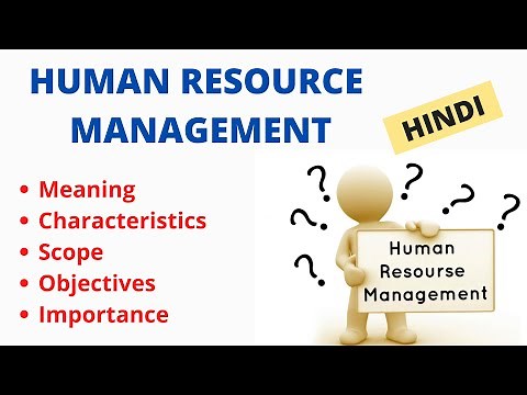 HUMAN RESOURCE MANAGEMENT IN HINDI | HRM CONCEPT | HRM MEANING | WHAT IS HRM | BHAWNA GUPTA |