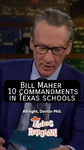 Bill Maher on ten commandments 😂 #atheism #agnostic #atheistposts #atheists #BillMaher | Adios Religion - Atheist Funny Videos & Atheist Stories