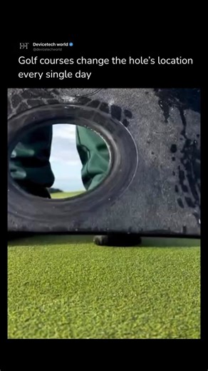 Device Tech World on Instagram: "In 2013, a behind-the-scenes video showing how golf holes are changed each day captured widespread attention online. Posted on November 6th, the demonstration revealed something most golfers had never thought about — the hole on the green isn’t permanent. Using a precision tool known as a cup cutter, the groundskeeper removes a perfectly measured 4.25-inch section of turf from a new spot on the green. The cup is then repositioned into this fresh opening. To finis