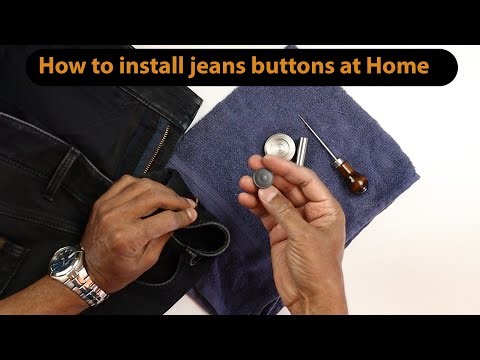 How to install jeans button at home.