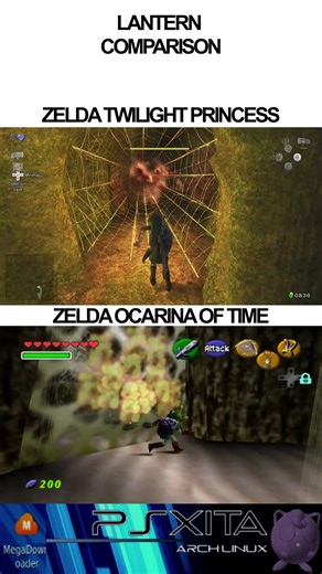 zelda tp x zelda oot - lantern comparison #shorts