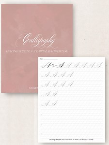 Calligraphy Practice Sheets: Traceable Alphabet, Beginner Copperplate (PDF Pattern) - Etsy UK