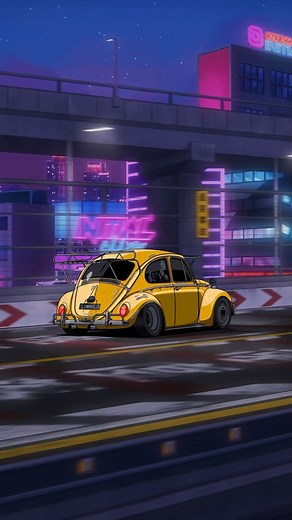 17K views · 78 reactions | Slammed Beetle animation work special made for owner @itstimmyadams Thanks for the commission [ Wangan Expressway 湾岸ミッドナイト ] - Vertical Version with Cinematic Scene #vw #volkswagen #beetle #volkswagenbeetle #vwbeetle #aircooled #aircooledvw #jdm #drift #stance #carlifestyle #lowered #bagged #slammed #nightdrive #rolling #retrowave #livewallpaper #wallpaper #initialD #initialclip | Initial Clip | Facebook