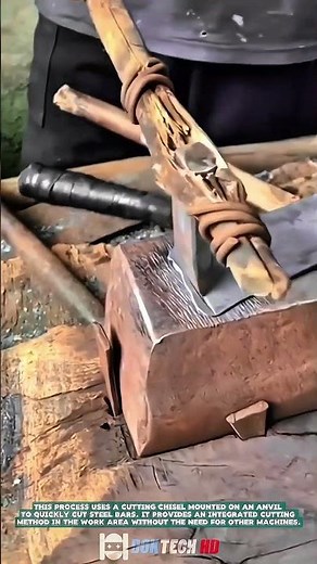 Ancient Precision Steel Cutting Technique with Anvil Chisels #satisfyingjob