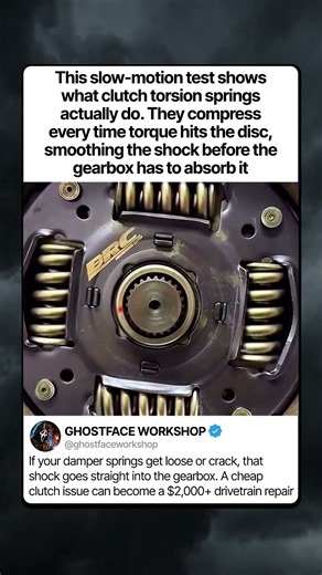 THESE CLUTCH SPRINGS ABSORB THE SHOCK BEFORE IT HITS YOUR GEARBOX
