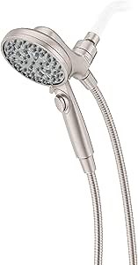 Pfister HydroFuse Handheld Shower Head, Hose Included, Magnetic Docking, 6-Function, 2.5 GPM, Spot Defense Brushed Nickel Finish, 016HFM01GS