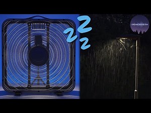 Relaxing Box Fan Noise And Rain Sounds For Sleeping 😴 - Black Screen