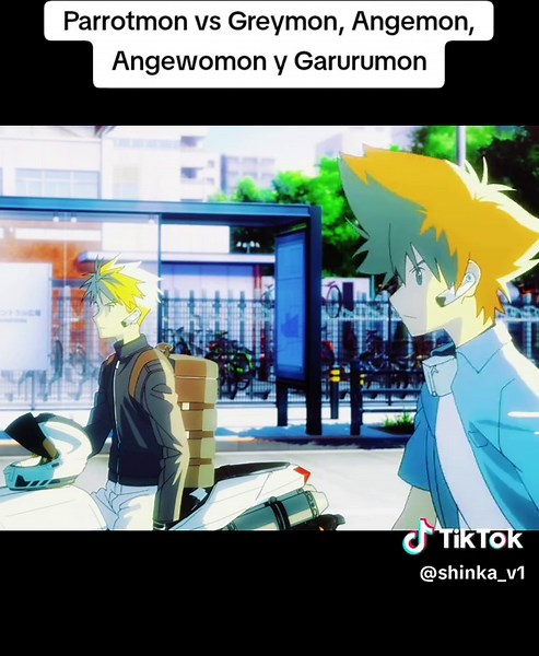 Parrotmon vs Greymon: Epic Digimon Battle Scene