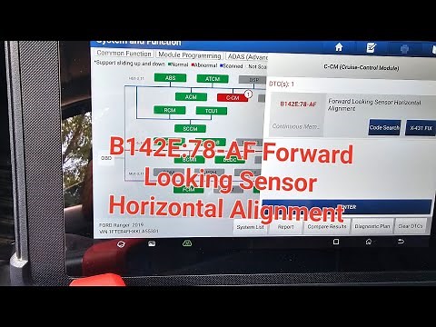 B142E:78-AF Forward Looking Sensor Horizontal Alignment. recalibration launch pad v failed. FDRS