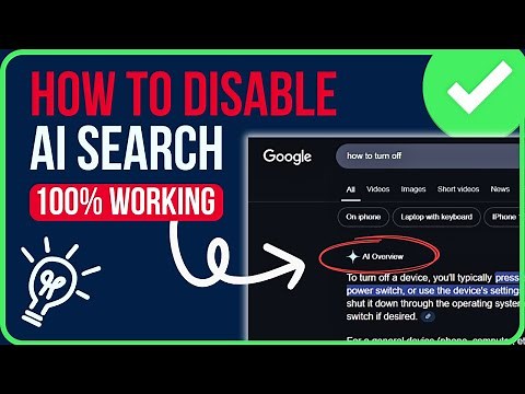 How To TURN OFF AI OVERVIEW On Google | How To Disable AI Overview Google