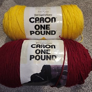 Caron One Pound Yarn Bundle - Yellow and Red