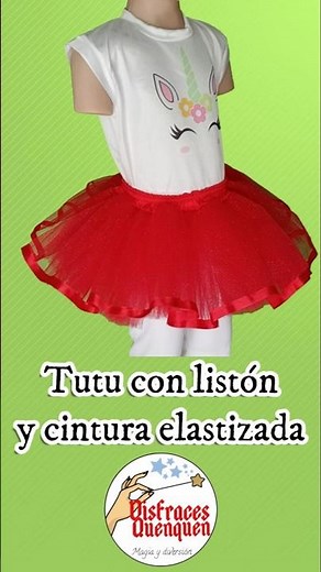 Sorprende a todos con este tutú casero increíble. Tutu con cintura elastizada y listón.