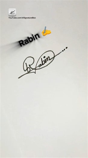 Easy Signature | Rabin Signature Style | Signature Design | Signature Ideas #signature #shorts