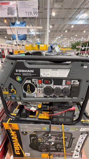 Costco Wonders | Emmanuel Martinez | Costco Finds on Instagram: "Power your home with the Firman Tri Fuel Generator, now $180 off at Costco through May 4. This versatile generator runs on gasoline, propane, or natural gas, delivering up to 9400 starting watts and 7500 running watts on gasoline. Ideal for emergencies or outdoor events. @firmanpowerequipment @costco #CostcoFinds #FirmanGenerator #TriFuelPower #EmergencyPreparedness #HomeBackupPower #GeneratorSale #PowerYourHome #CostcoDeals #Firma
