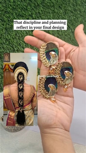Gayathri S M on Instagram: "Every bride like this Peacock hair accessories. From sketch, kundan selection and crafting to the final bridal finish – learn how to create premium silk thread jada & hair accessories step by step in my Silk Thread Jewelry Combo Course.” 🌐www.gayathrism.com 📲‪‪‪‪‪‪‪‪‪‪‪‪‪‪‪‪‪‪‪‪‪‪‪‪‪+91 6379292926‬‬‬‬‬‬‬‬‬‬‬‬‬‬‬‬‬‬‬‬‬‬‬‬‬ Download Our App: Gayathrism Artwork silk thread jewelry combo course, bridal jada making online class, kundan bridal hair accessories training, s