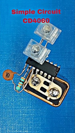 How to Make an Ultra High-Speed LED Flasher with CD4060 IC | Simple DIY Circuit #shortsfeed