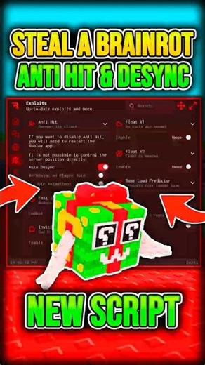 NEW Steal A Brainrot Script *NO KEY* | SPAWNER, INSTANT STEAL, ANTI HIT, DESYNC, FLY, FLOAT