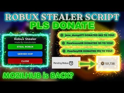 [NEW🔥] Robux Stealer Script - Pls Donate Script | UNDETECTED, SAFE, KEYLESS