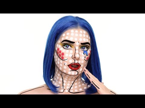Comic Book Girl Pop Art | Halloween Makeup Tutorial